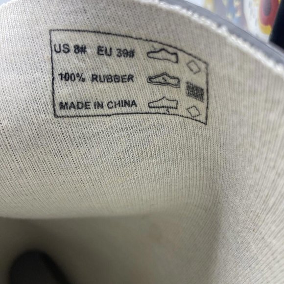 NORTY Women's mid-calf rain boots/snow boots in MONET PRINT sz 8 - NEW W/OUT BOX - Picture 8 of 8